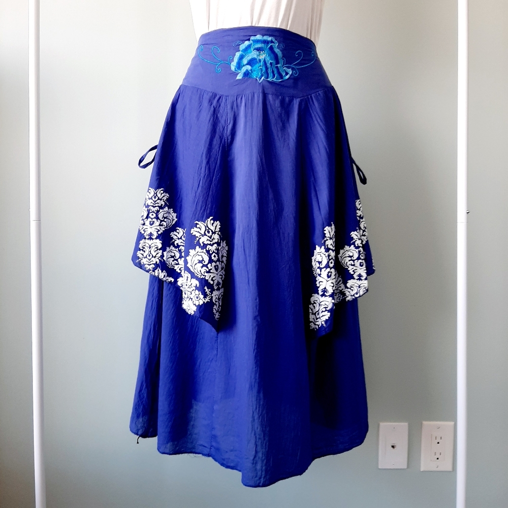 🅱️🅾️G🅾️ Embroidery Chinese cotton long skirt